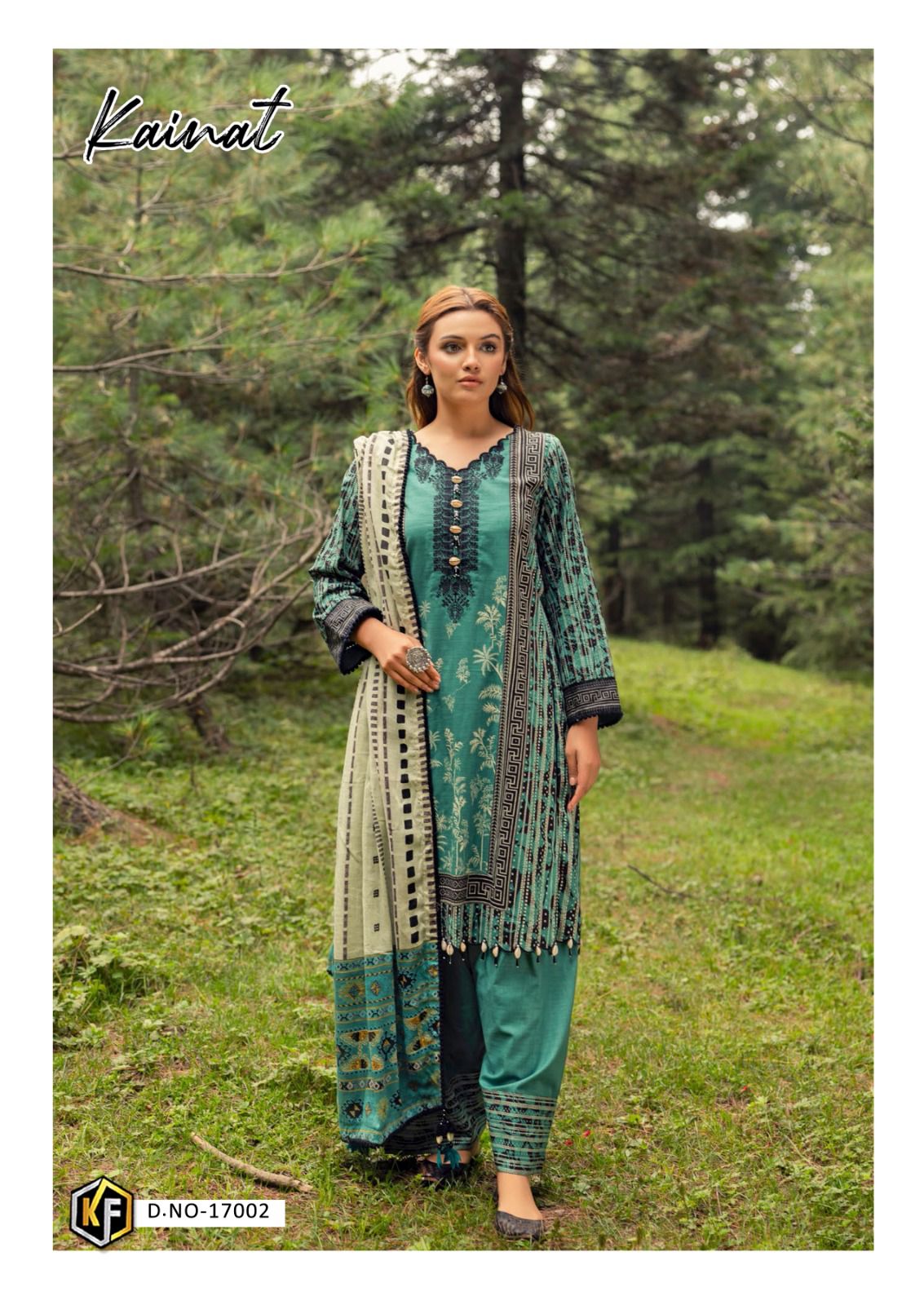 KEVAL FAB KAINAT VOL 17 LAWN KARACHI SUITS