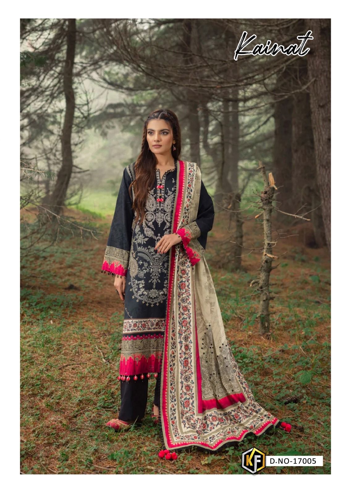 KEVAL FAB KAINAT VOL 17 LAWN KARACHI SUITS