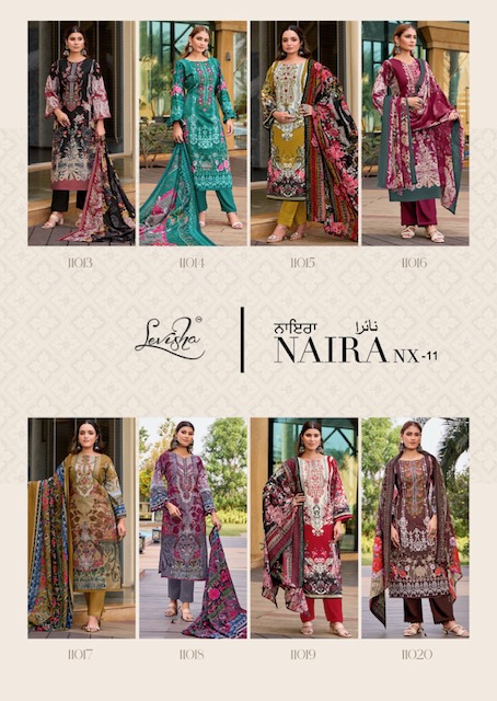 LEVISHA NAIRA NX VOL 11 COTTON PAKISTANI SUITS