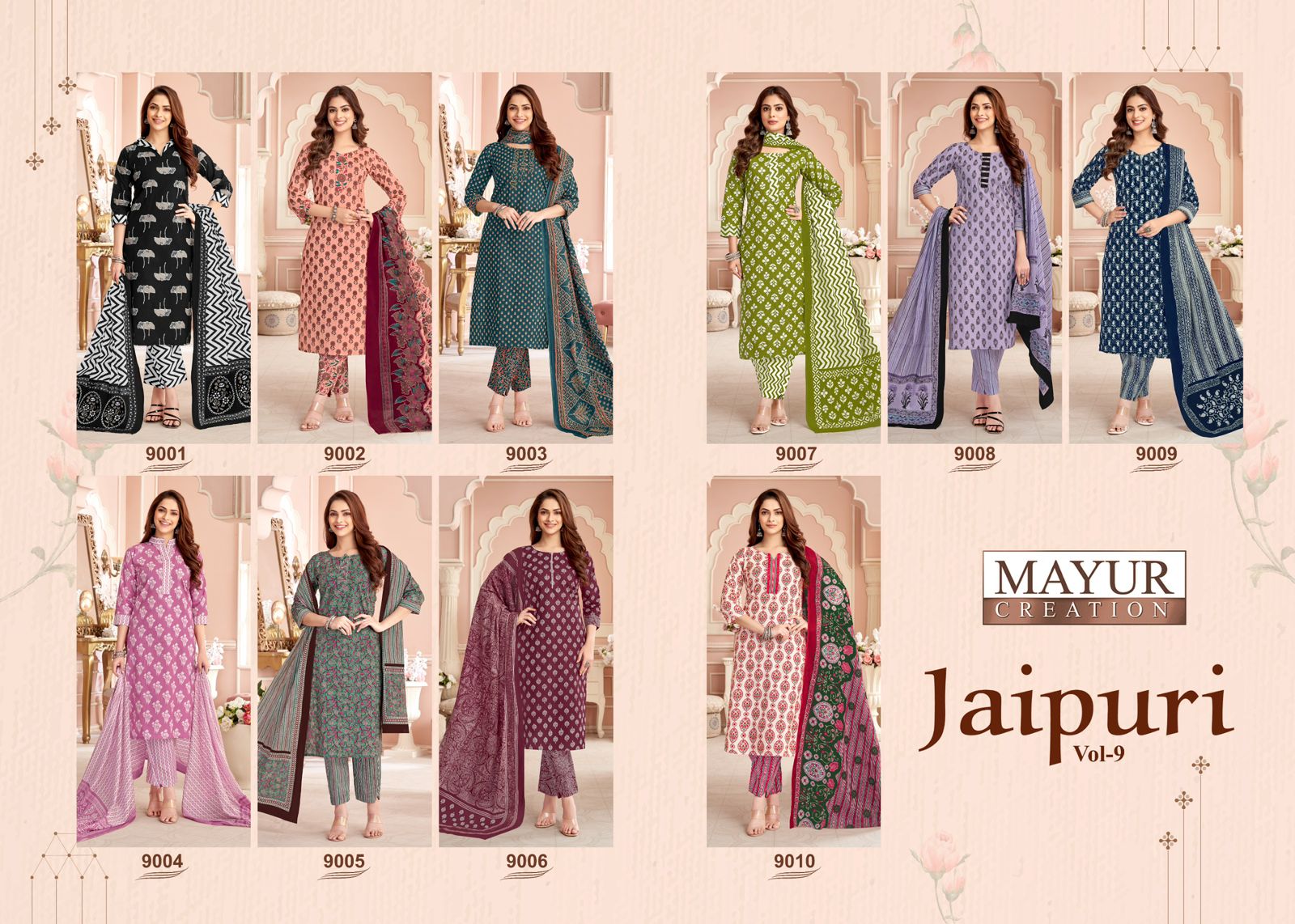 MAYUR CREATION JAIPURI VOL 9 DRESS MATERIAL JETPUR