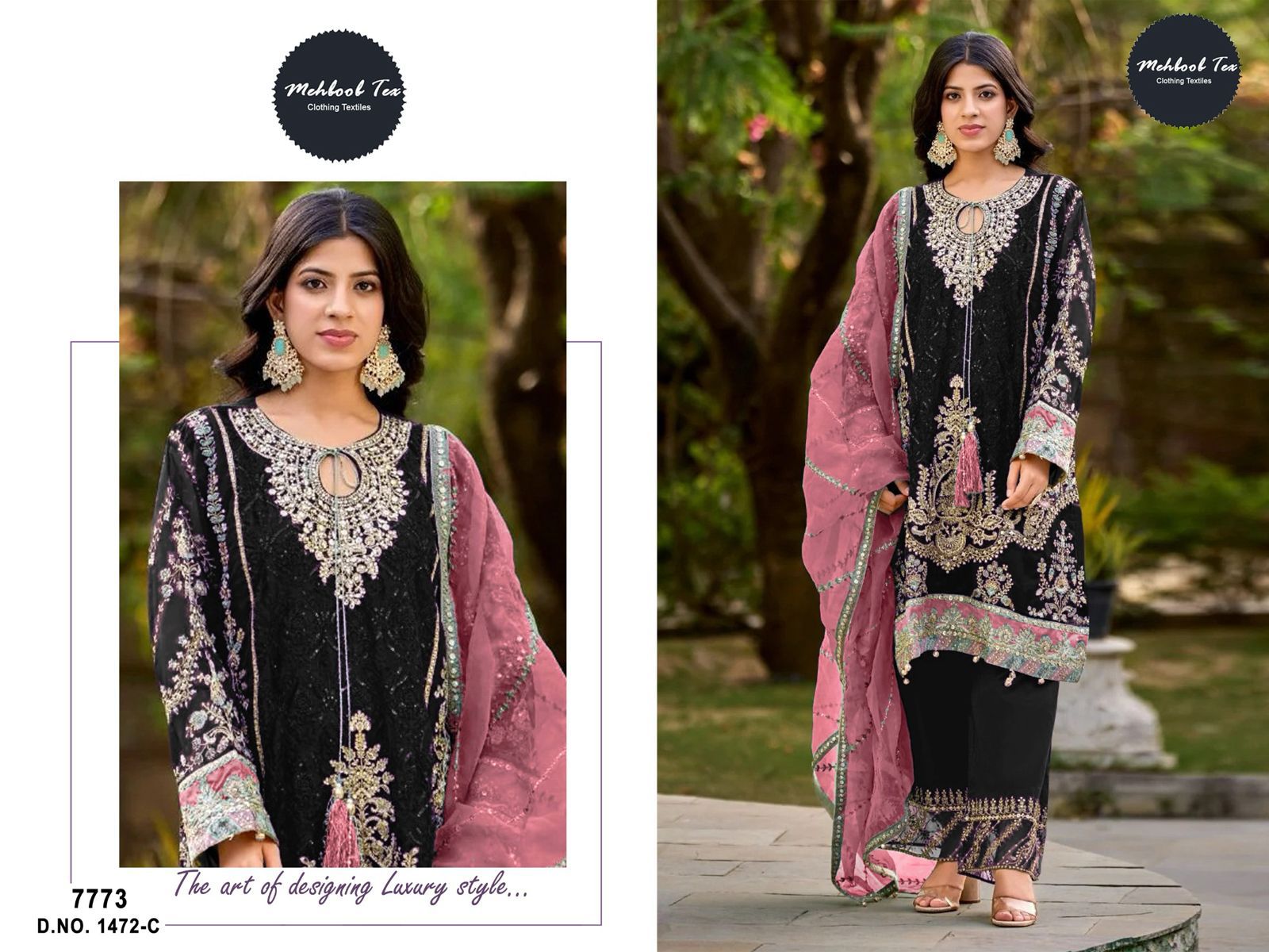 MEHBOOB TEX DESIGN NO 1472 PAKISTANI SUITS