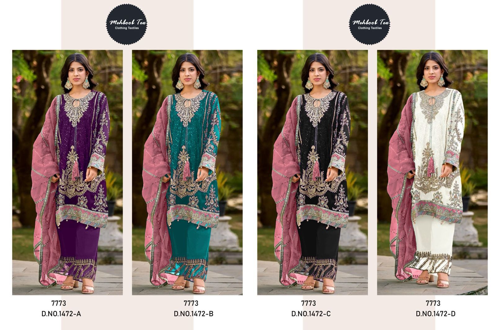 MEHBOOB TEX DESIGN NO 1472 PAKISTANI SUITS