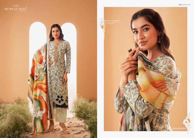 MUMTAZ ARTS SUHANA MUSLIN SALWAR SUITS CATALOG