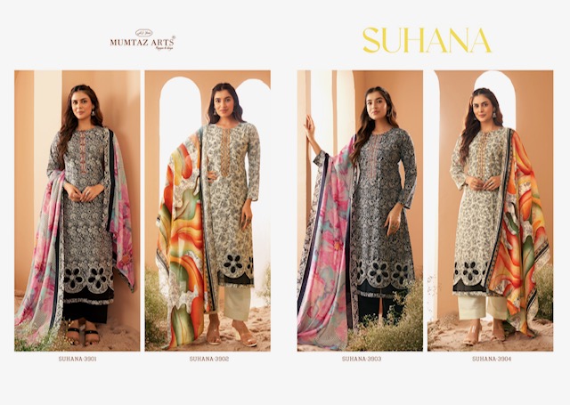 MUMTAZ ARTS SUHANA MUSLIN SALWAR SUITS CATALOG