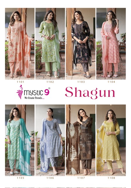 MYSTIC 9 SHAGUN VOL 11 READYMADE KURTIS CATALOGUE