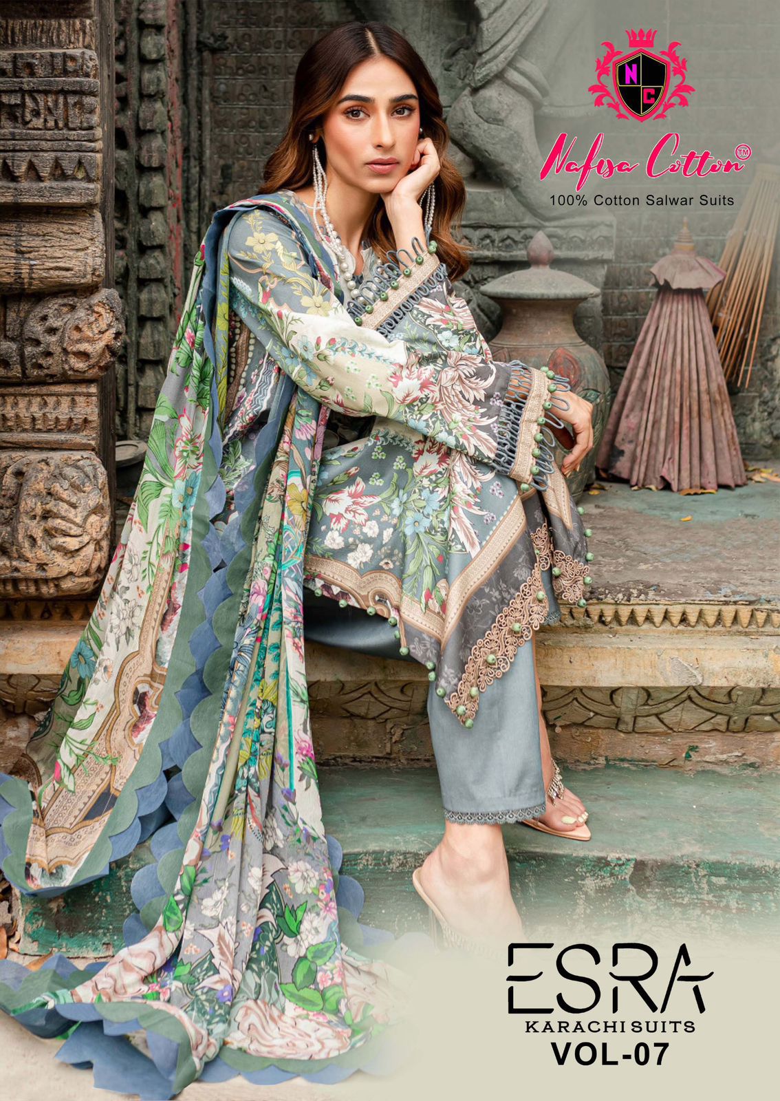 NAFISA COTTON ESRA VOL 7 PAKISTANI KARACHI SUITS