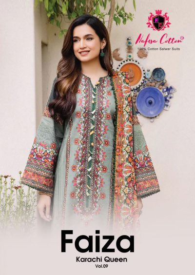 NAFISA COTTON FAIZA VOL 9 COTTON KARACHI SUITS