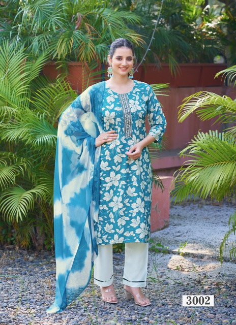 POONAM CREATION APSARA VOL 3 REYON PRINTED KURTIS