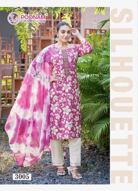 POONAM CREATION APSARA VOL 3 REYON PRINTED KURTIS