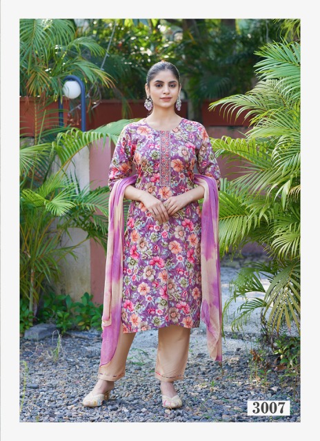 POONAM CREATION APSARA VOL 3 REYON PRINTED KURTIS