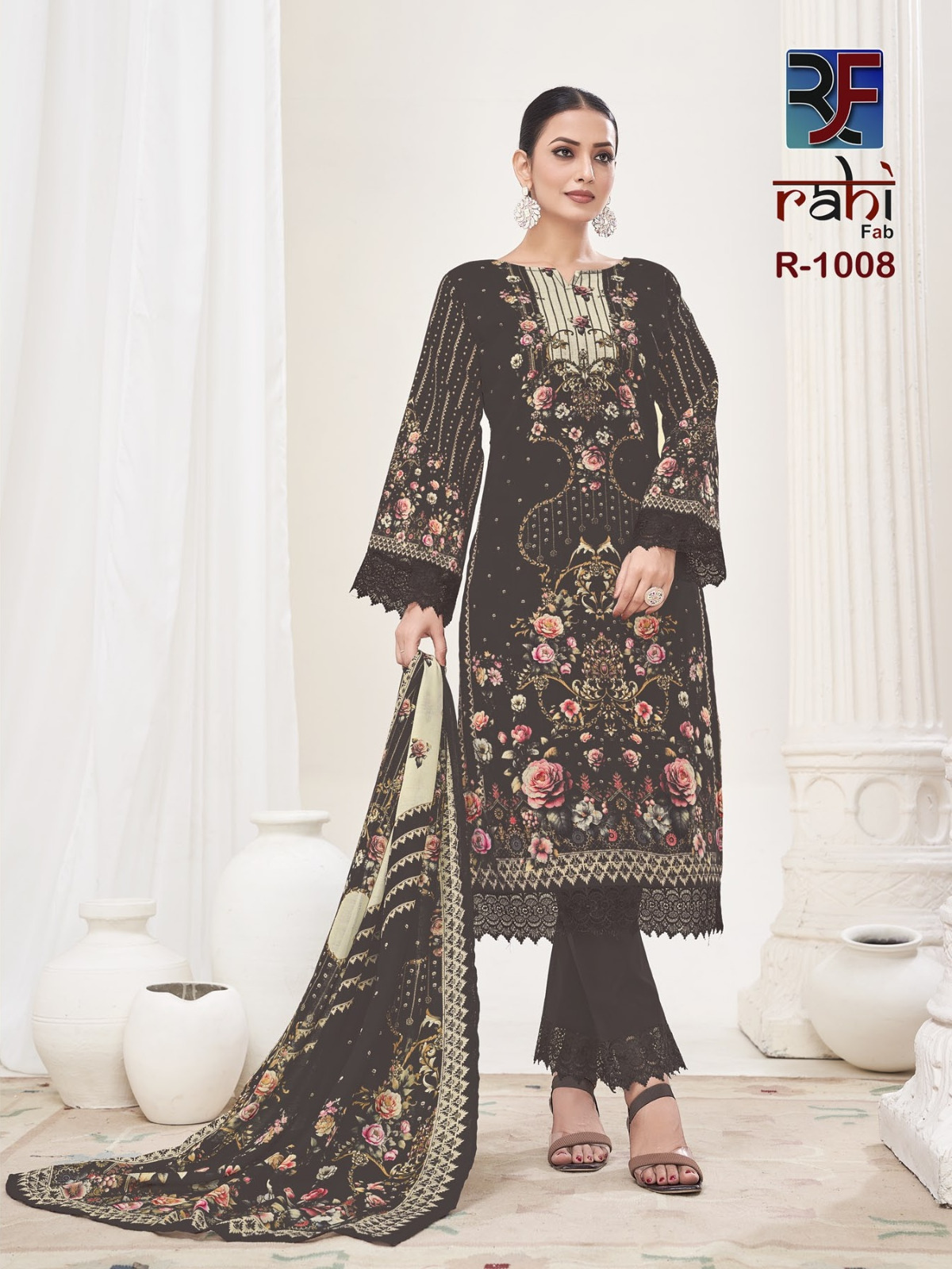 RAHI FAB RAHABAT VOL 1 LAWN KARACHI SUITS CATALOG