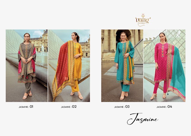 RANG FASHION JASMINE PURE MUSLIN HANDWORK SUITS