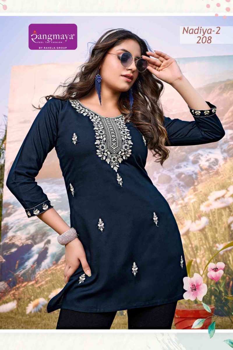 RANGMAYA NADIYA 2 SHORT KURTI WHOLESALER