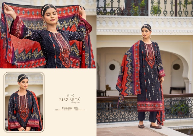 RIAZ ARTS BIN SAEED VOL 3 PURE COTTON SUITS