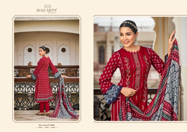 RIAZ ARTS BIN SAEED VOL 3 PURE COTTON SUITS