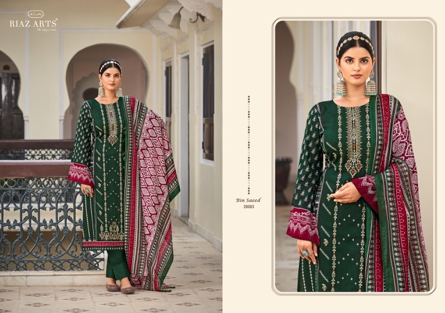 RIAZ ARTS BIN SAEED VOL 3 PURE COTTON SUITS