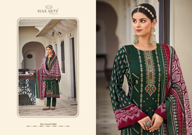 RIAZ ARTS BIN SAEED VOL 3 PURE COTTON SUITS