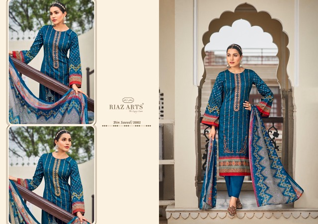 RIAZ ARTS BIN SAEED VOL 3 PURE COTTON SUITS