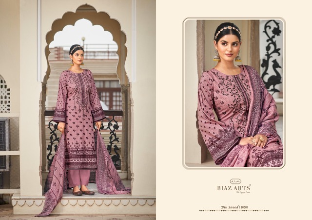 RIAZ ARTS BIN SAEED VOL 3 PURE COTTON SUITS