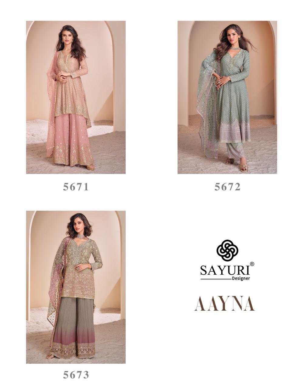 SAYURI DESIGNER AAYNA DESIGNER PARTY WEAR SUITS