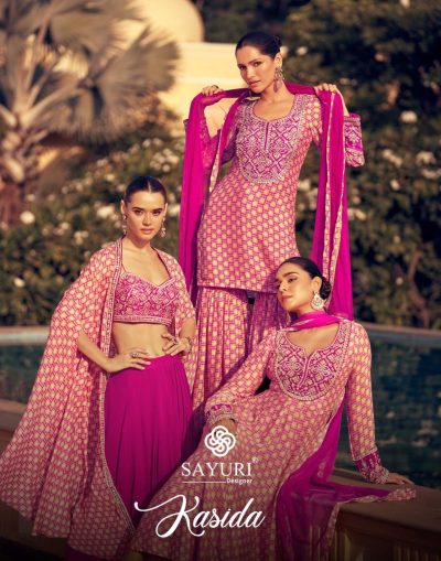 SAYURI DESIGNER KASIDA DESIGNER CHINNON SUITS