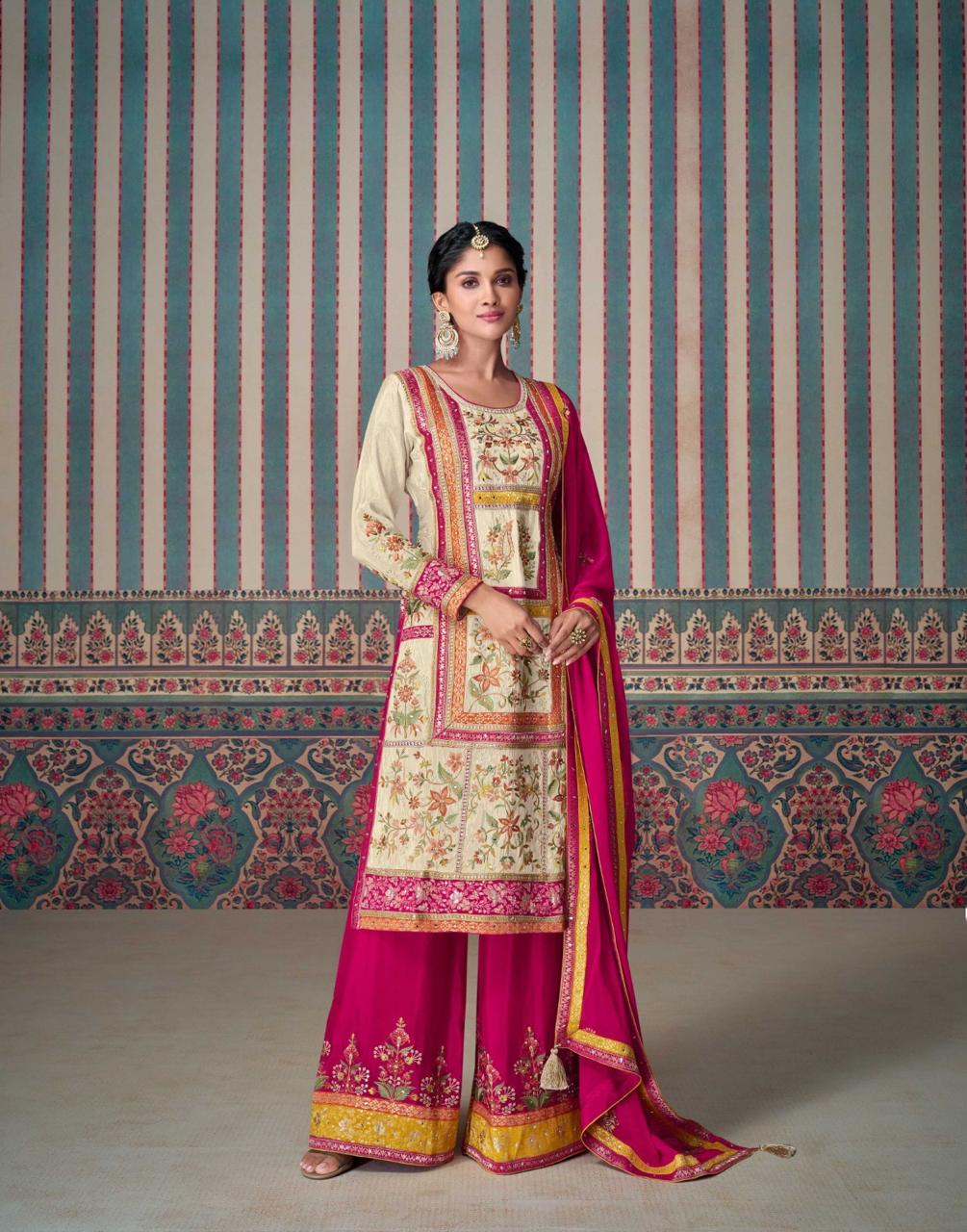 SAYURI DESIGNER KASTURI DESIGNER CHINNON SUITS