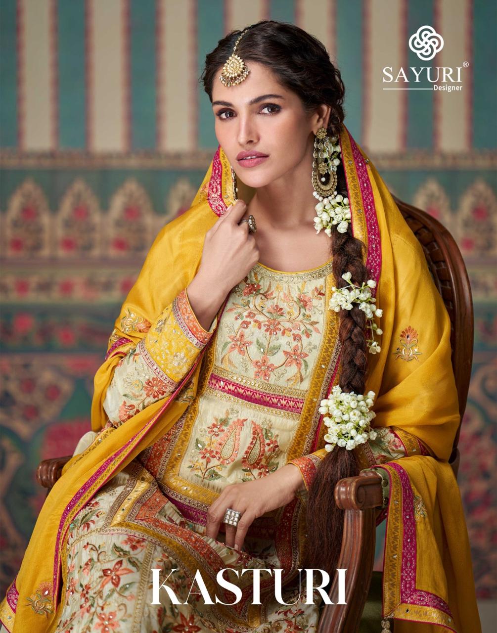 SAYURI DESIGNER KASTURI DESIGNER CHINNON SUITS