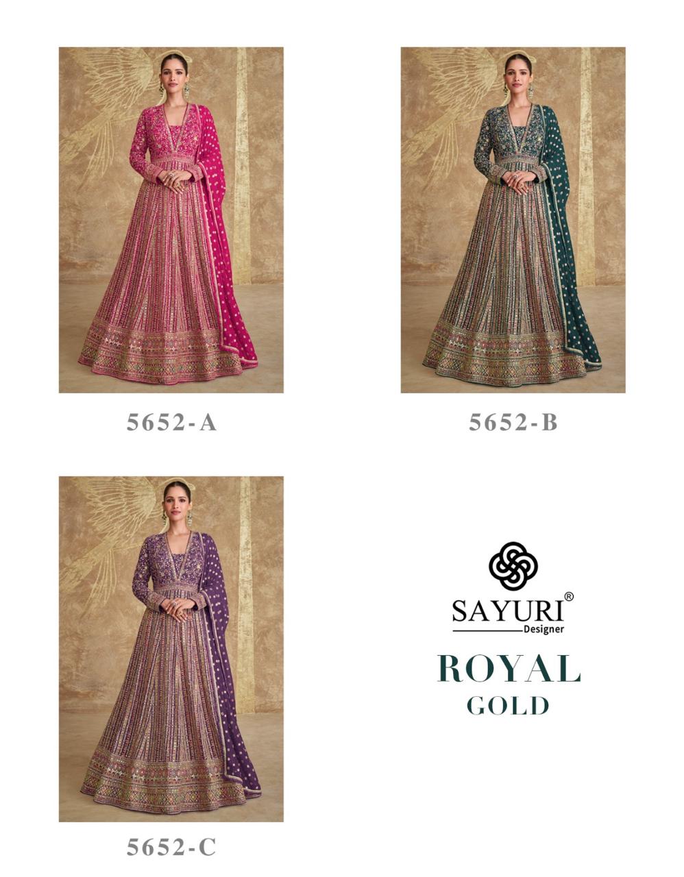 SAYURI DESIGNER ROYAL GOLD DESIGNER DRESSES