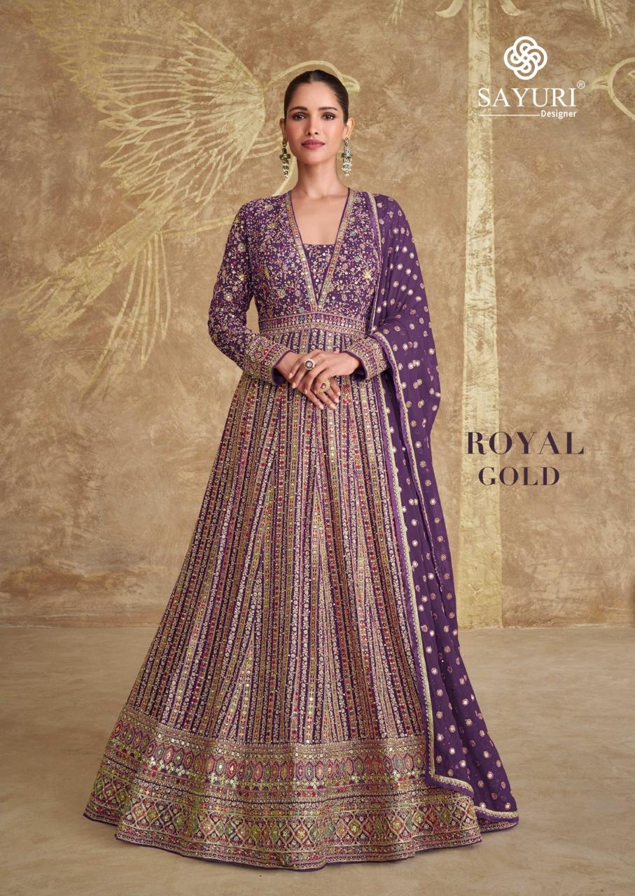 SAYURI DESIGNER ROYAL GOLD DESIGNER DRESSES