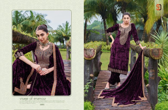 SHRADDHA DESIGNER SENORITA VELVET WINTER SUITS