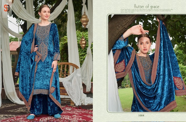 SHRADDHA DESIGNER SENORITA VELVET WINTER SUITS