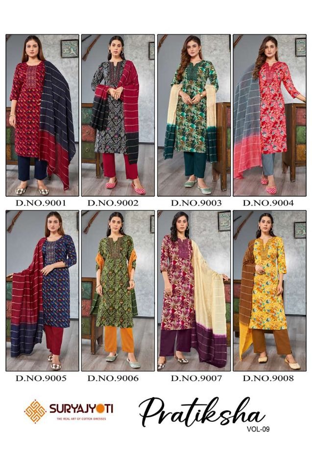 SURYAJYOTI PRATIKSHA VOL 9 READYMADE KURTIS SUPPLIER