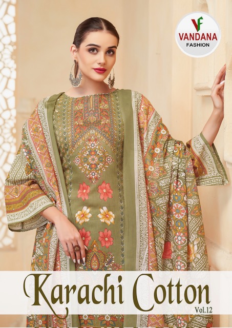 VANDANA FASHION KARACHI COTTON VOL 12 SUITS