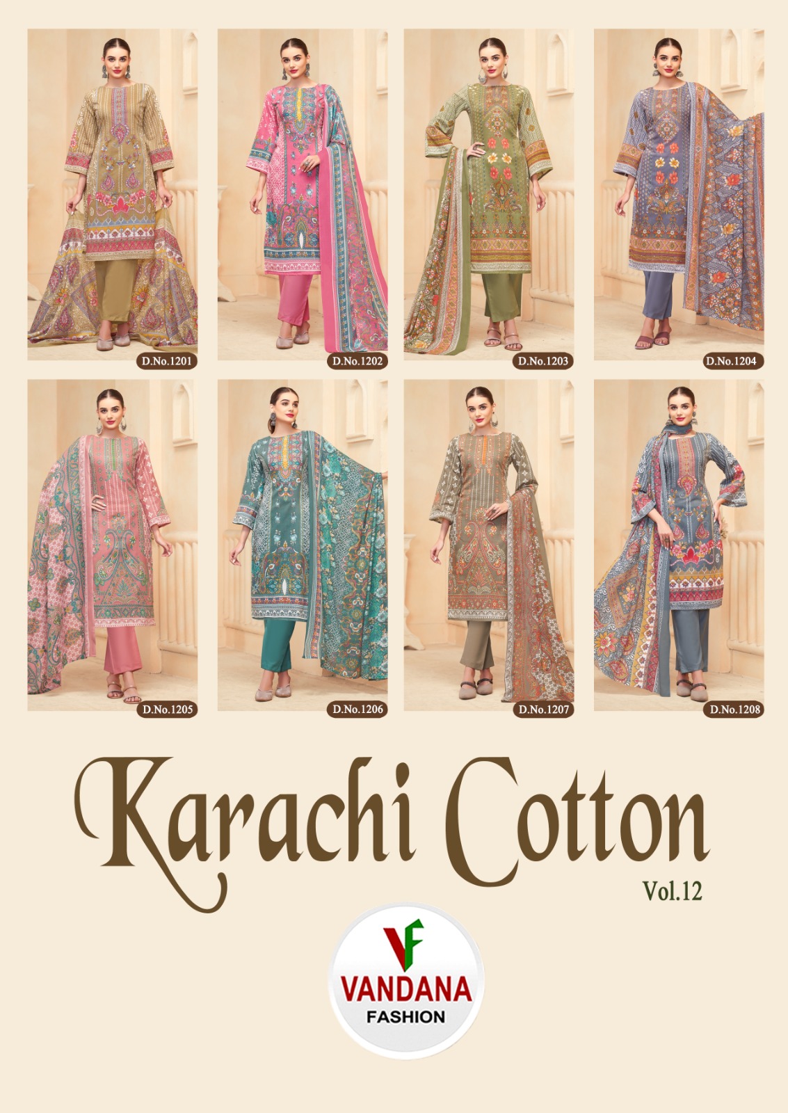 VANDANA FASHION KARACHI COTTON VOL 12 SUITS