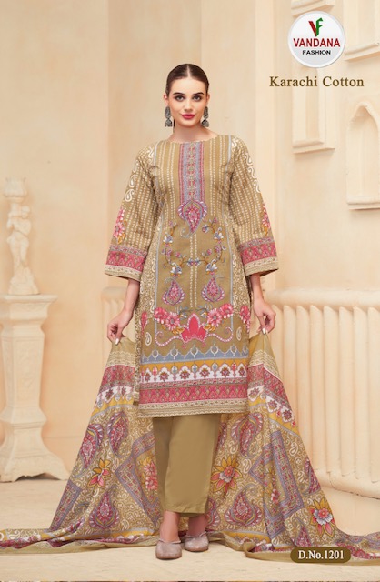 VANDANA FASHION KARACHI COTTON VOL 12 SUITS