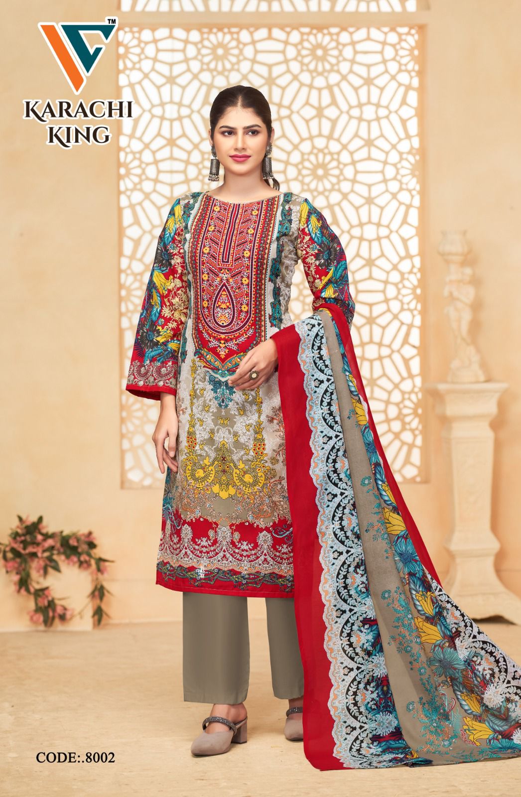 VANDANA‎‎‎ KARACHI KING‎‎‎ VOL 8 SALWAR SUITS CATALOG