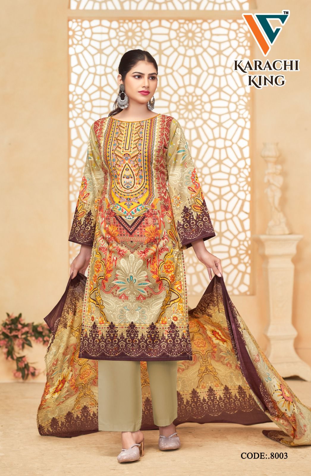 VANDANA‎‎‎ KARACHI KING‎‎‎ VOL 8 SALWAR SUITS CATALOG