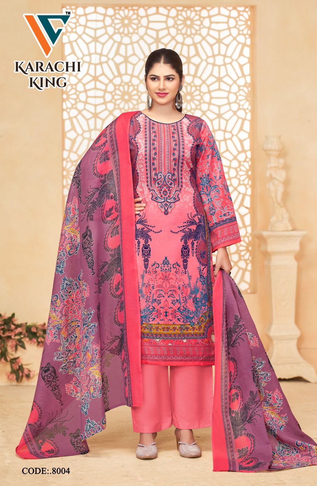 VANDANA‎‎‎ KARACHI KING‎‎‎ VOL 8 SALWAR SUITS CATALOG