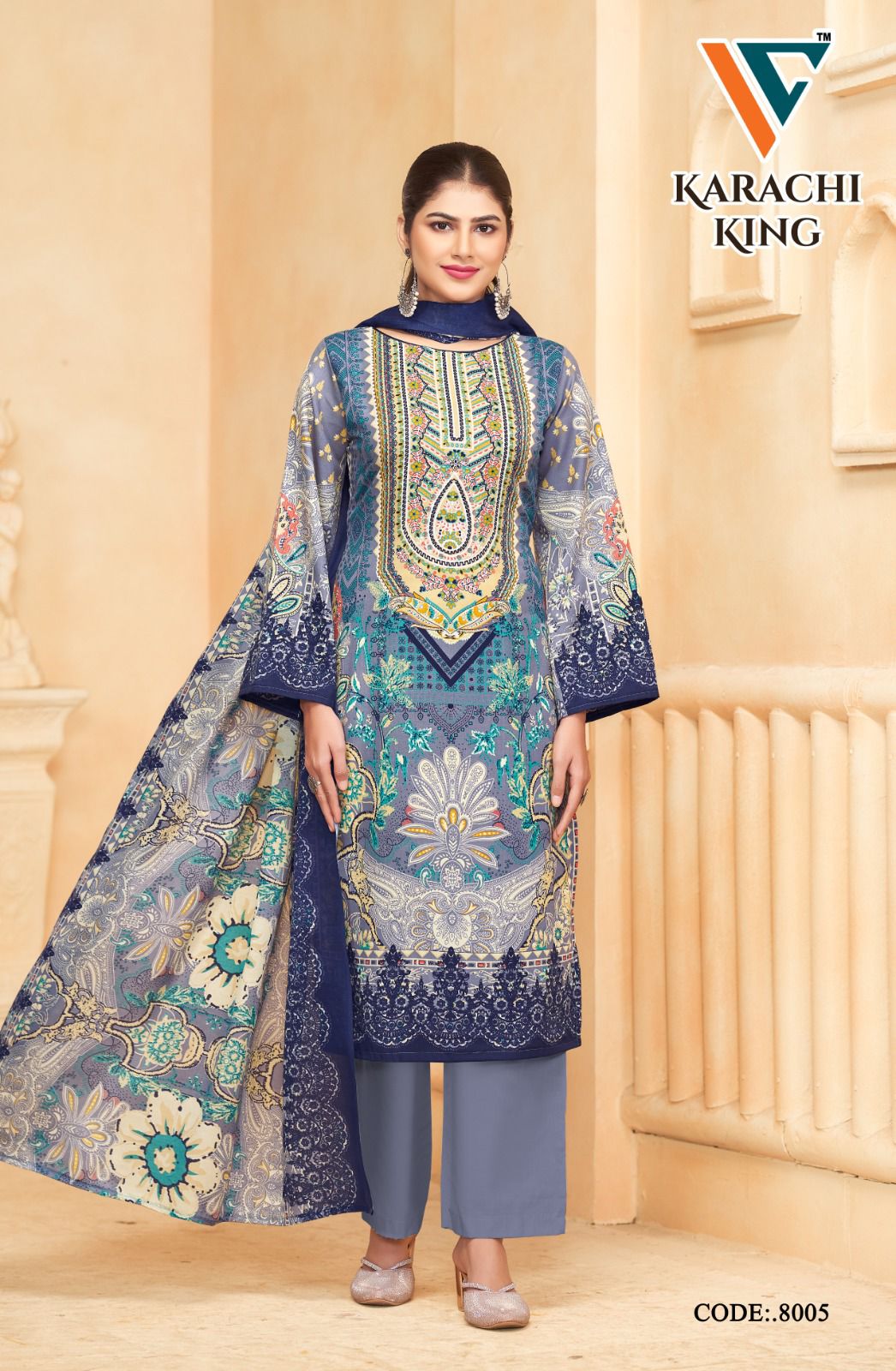 VANDANA‎‎‎ KARACHI KING‎‎‎ VOL 8 SALWAR SUITS CATALOG