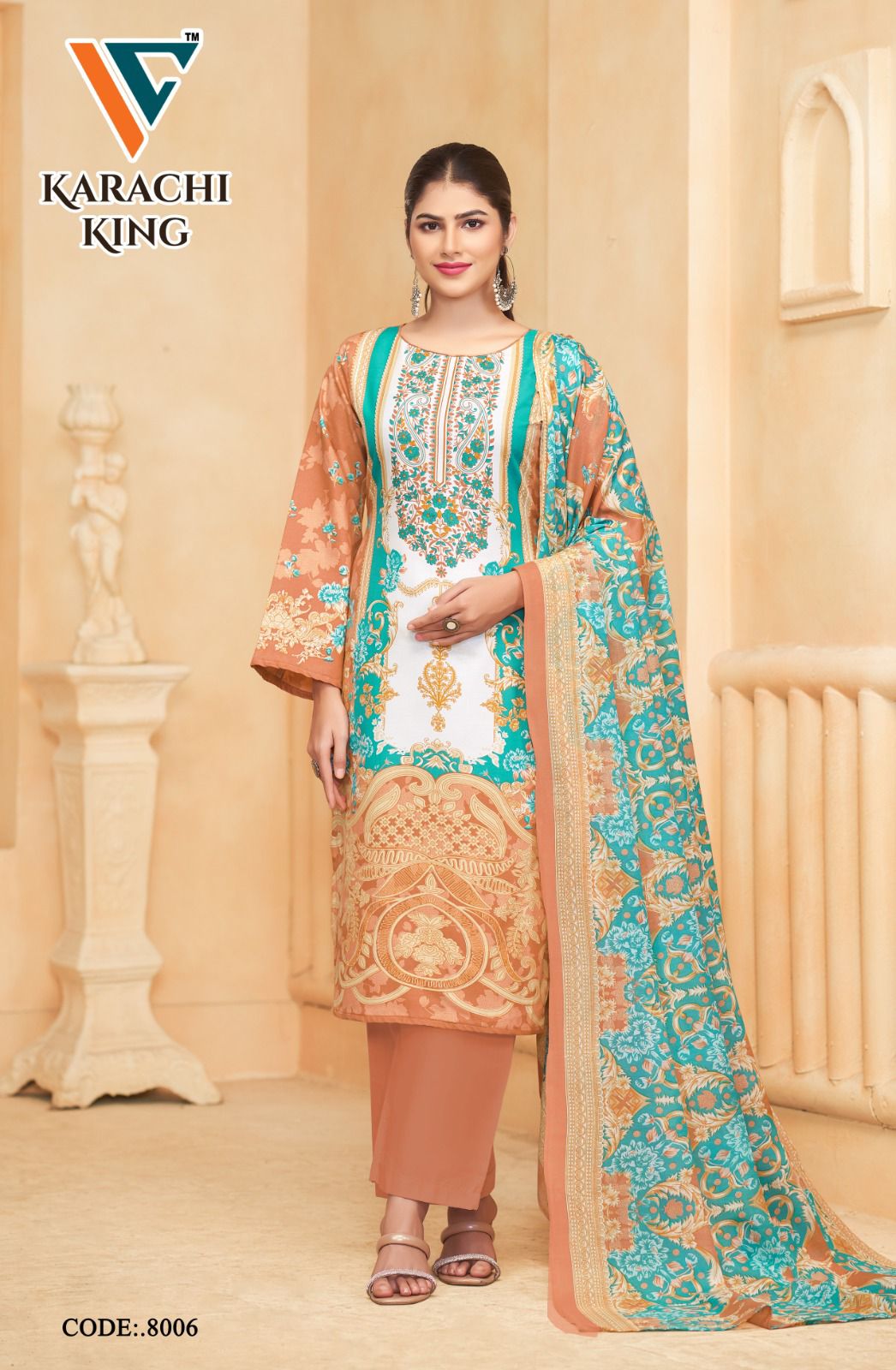 VANDANA‎‎‎ KARACHI KING‎‎‎ VOL 8 SALWAR SUITS CATALOG