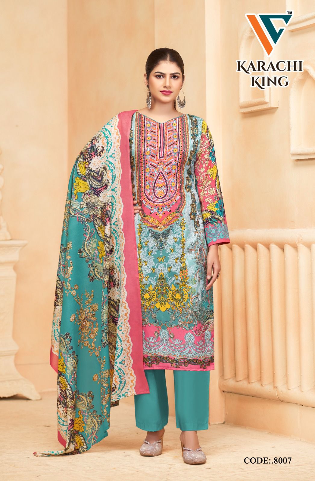 VANDANA‎‎‎ KARACHI KING‎‎‎ VOL 8 SALWAR SUITS CATALOG