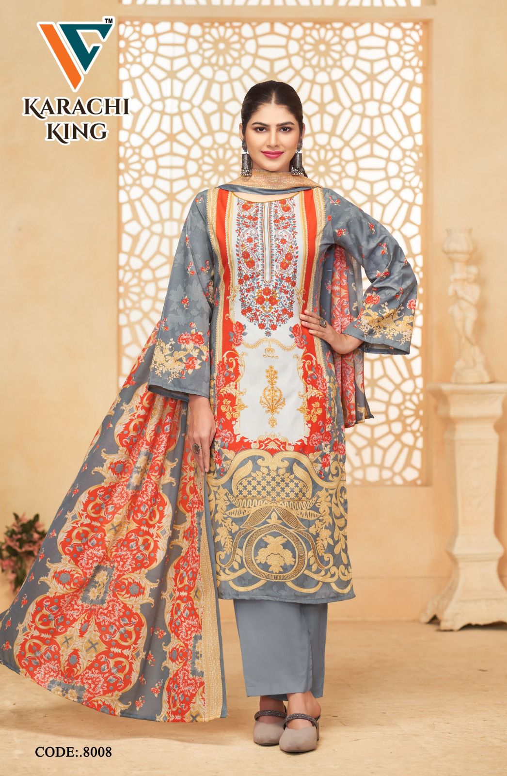 VANDANA‎‎‎ KARACHI KING‎‎‎ VOL 8 SALWAR SUITS CATALOG