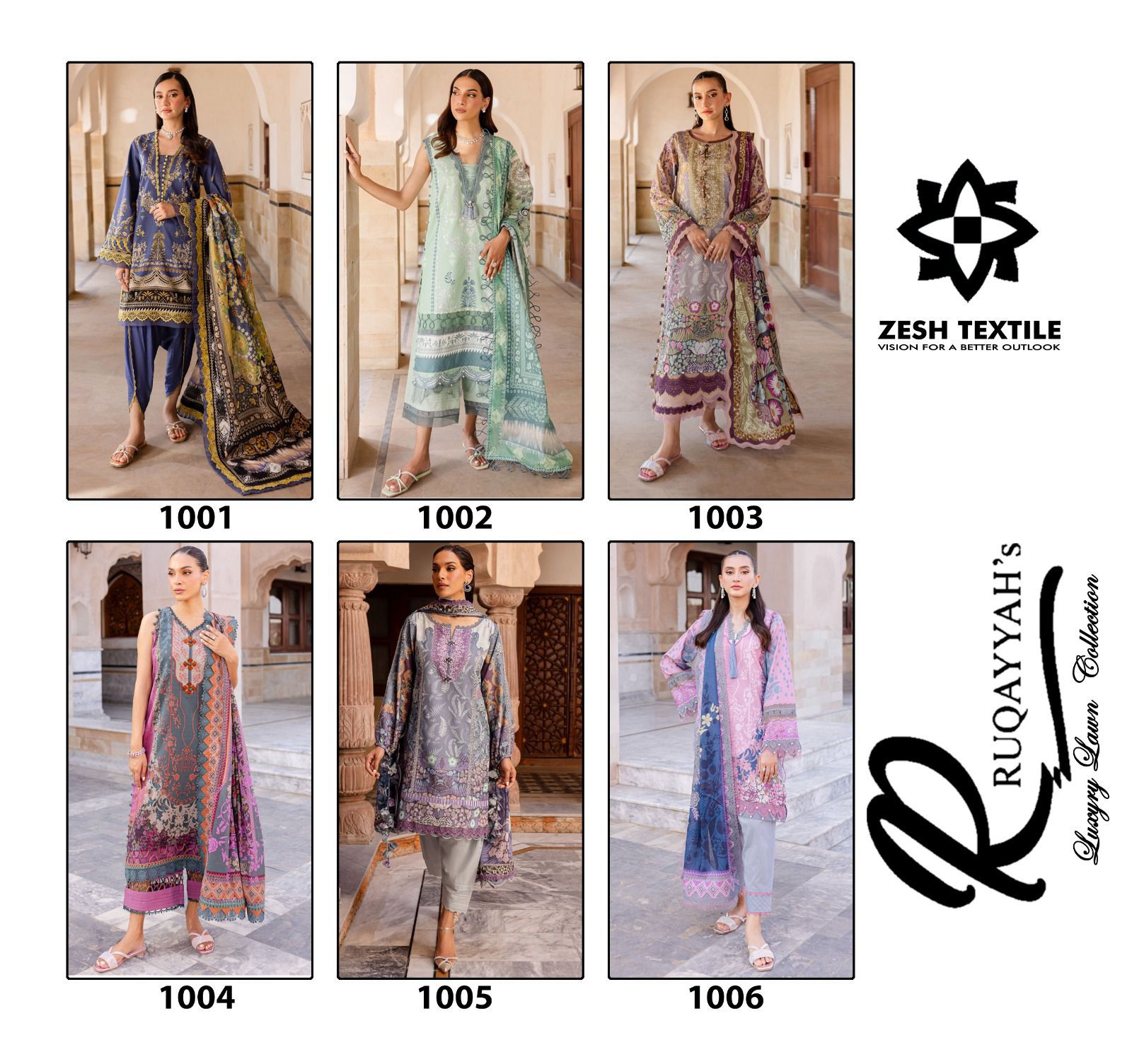 ZESH TEXTILE RUQAYYAHS LUXURY LAWN COLLECTION