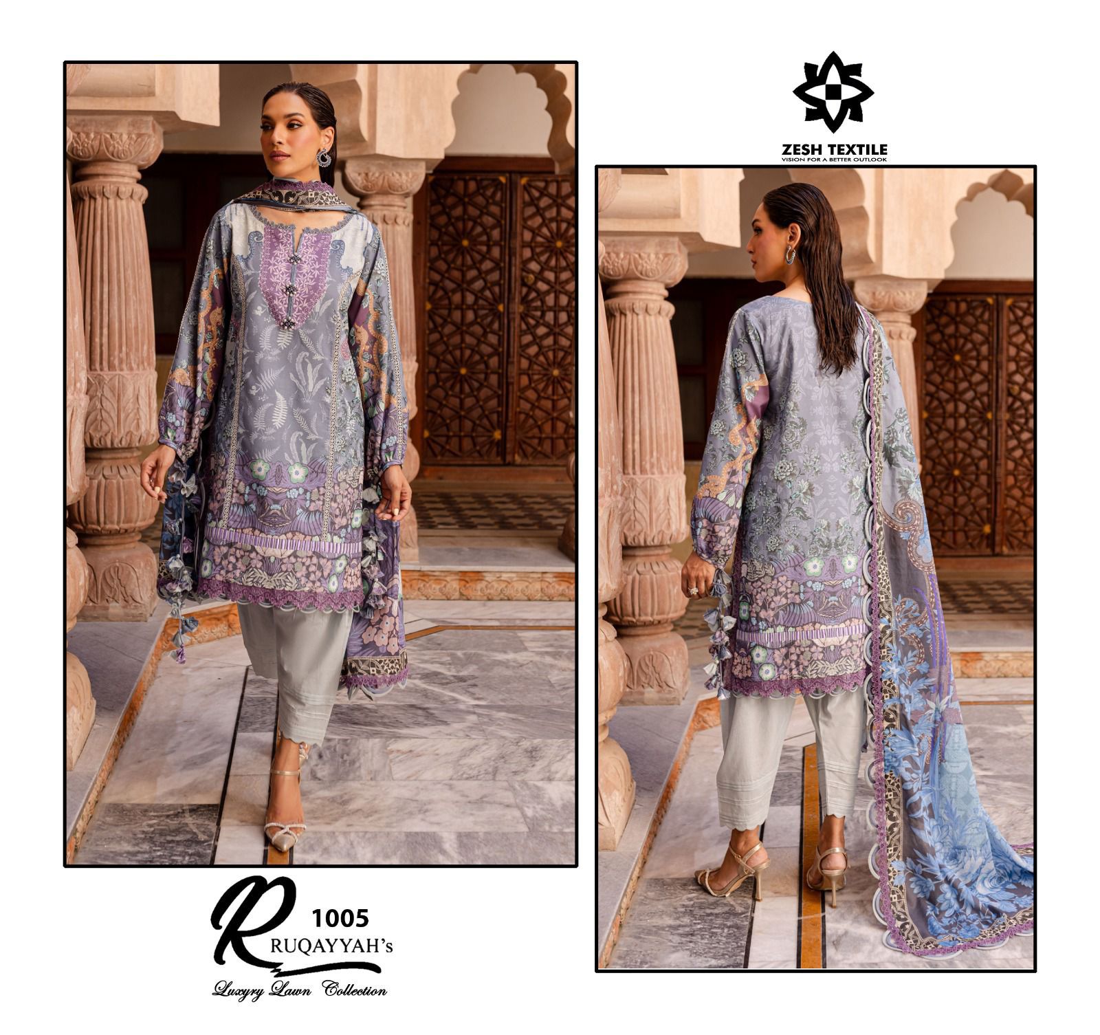 ZESH TEXTILE RUQAYYAHS LUXURY LAWN COLLECTION