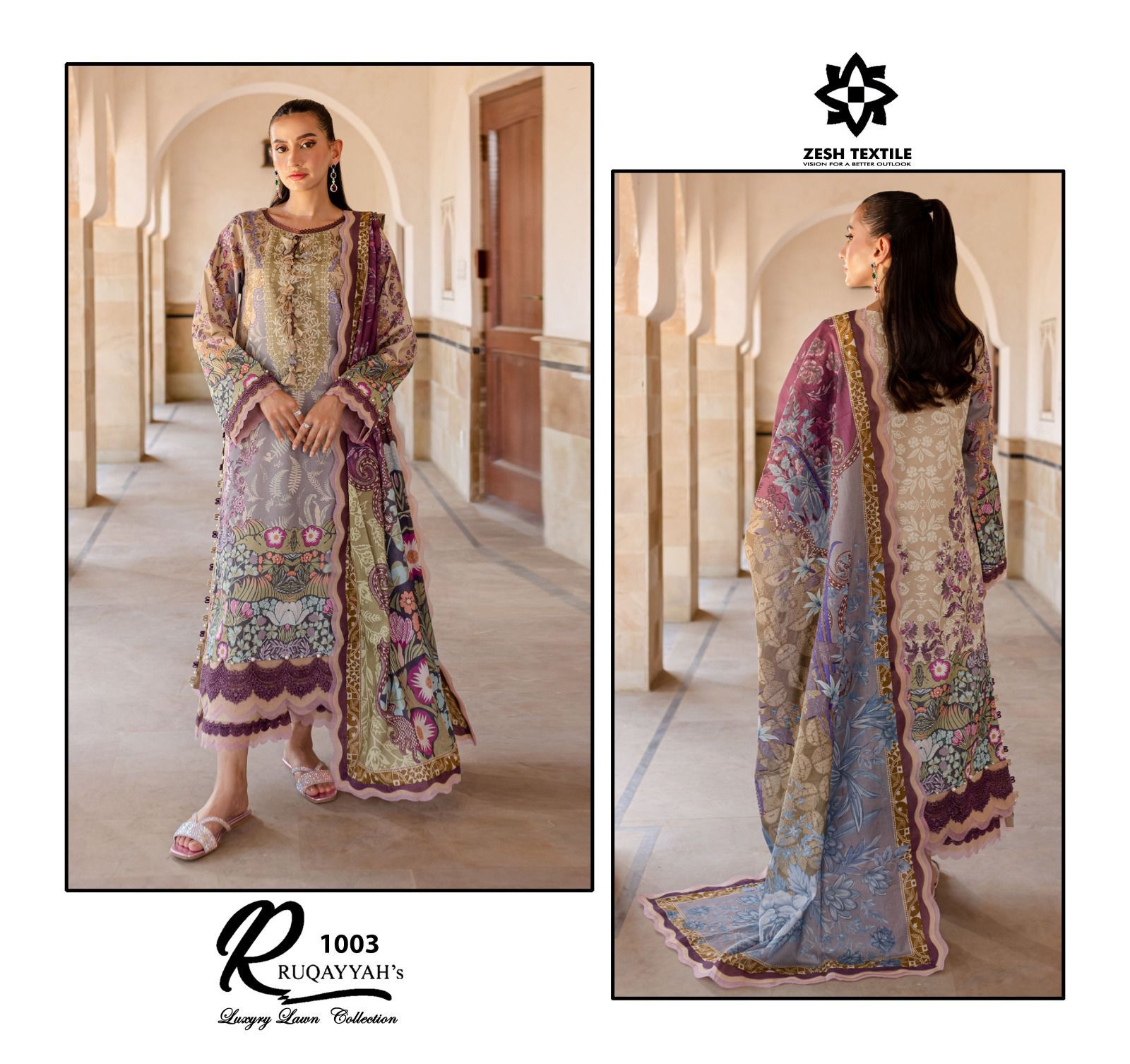 ZESH TEXTILE RUQAYYAHS LUXURY LAWN COLLECTION