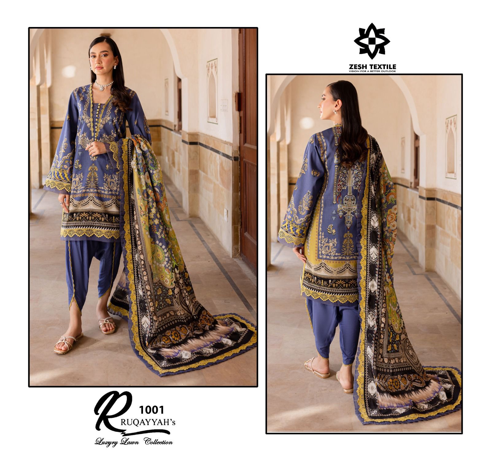 ZESH TEXTILE RUQAYYAHS LUXURY LAWN COLLECTION