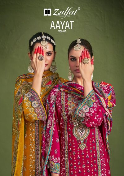 ZULFAT AAYAT VOL 7 PURE VISCOSE REYON SUITS SUPPLIER