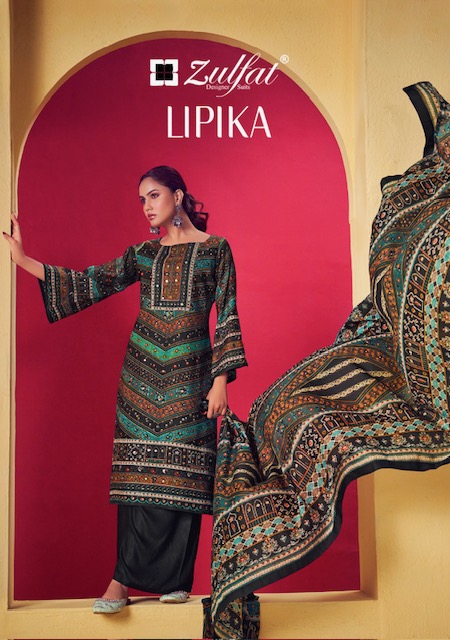 ZULFAT DESIGNER SUITS LIPIKA RAYON HANDWORK SUITS