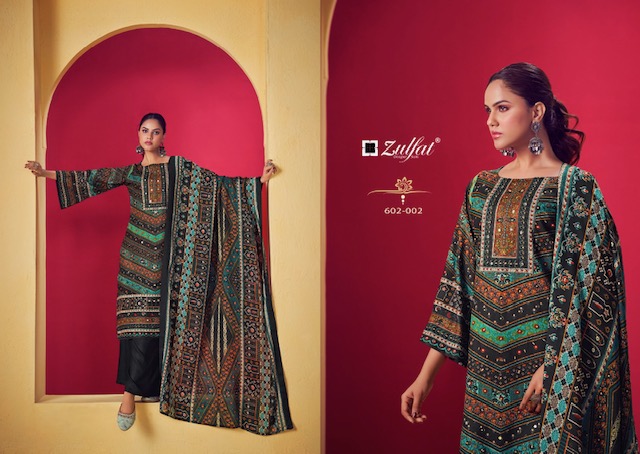 ZULFAT DESIGNER SUITS LIPIKA RAYON HANDWORK SUITS