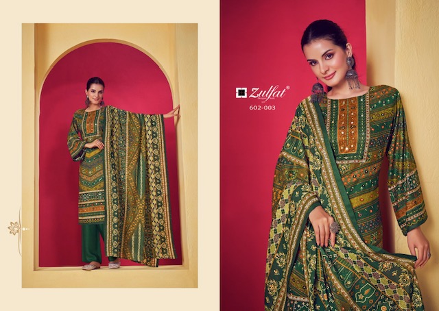 ZULFAT DESIGNER SUITS LIPIKA RAYON HANDWORK SUITS